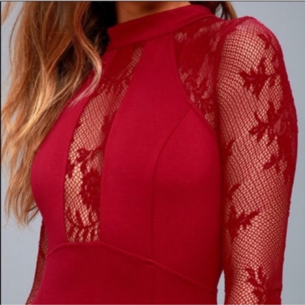 Free People Red It's Now or Never Illusion
Mini Dress Small - Picture 3 of 11